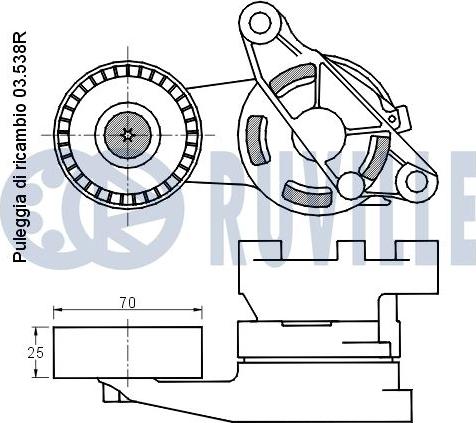 Ruville 541409 - Belt Tensioner, v-ribbed belt autospares.lv