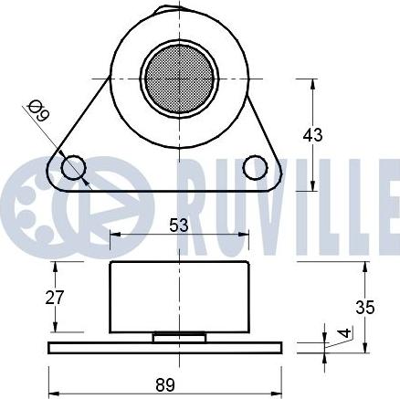 Ruville 541484 - Deflection / Guide Pulley, timing belt autospares.lv