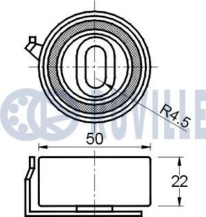 Ruville 541425 - Tensioner Pulley, timing belt autospares.lv