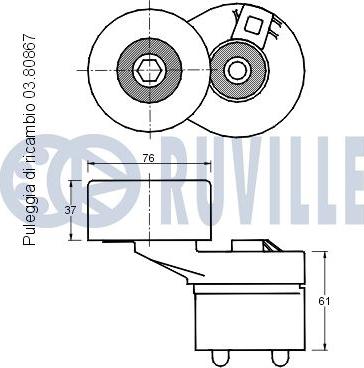 Ruville 541564 - Belt Tensioner, v-ribbed belt autospares.lv