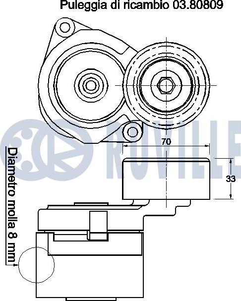 Ruville 541504 - Belt Tensioner, v-ribbed belt autospares.lv