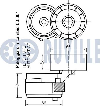 Ruville 541658 - Belt Tensioner, v-ribbed belt autospares.lv