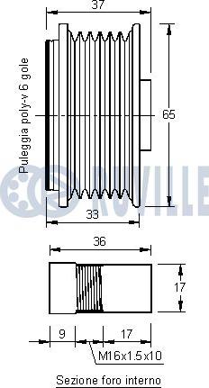 Ruville 541679 - Pulley, alternator, freewheel clutch autospares.lv