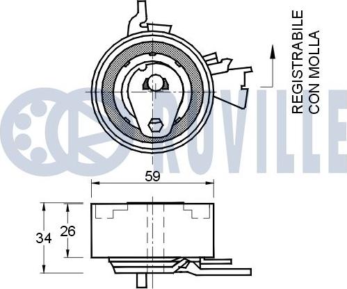 Ruville 541675 - Tensioner Pulley, timing belt autospares.lv