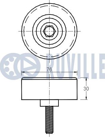 Ruville 541670 - Pulley, v-ribbed belt autospares.lv