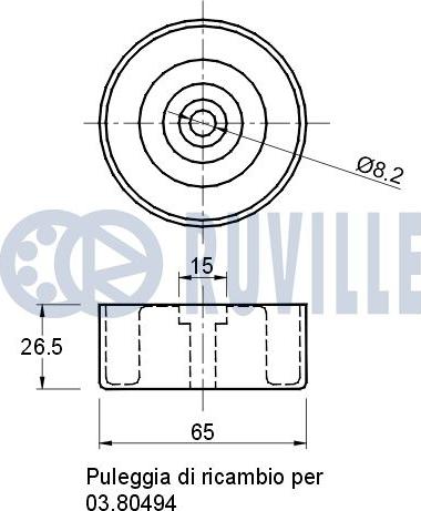 Ruville 541678 - Pulley, v-ribbed belt autospares.lv