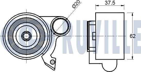 Ruville 541050 - Tensioner Pulley, timing belt autospares.lv