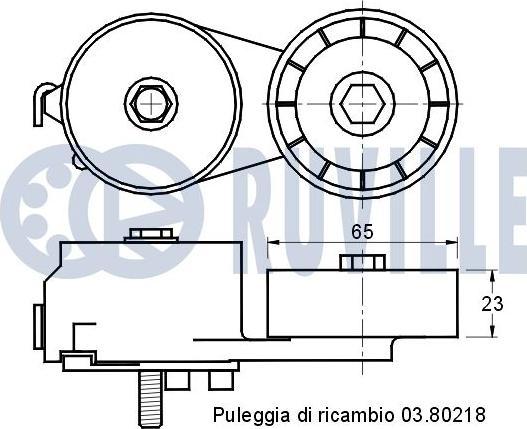 Ruville 541069 - Belt Tensioner, v-ribbed belt autospares.lv