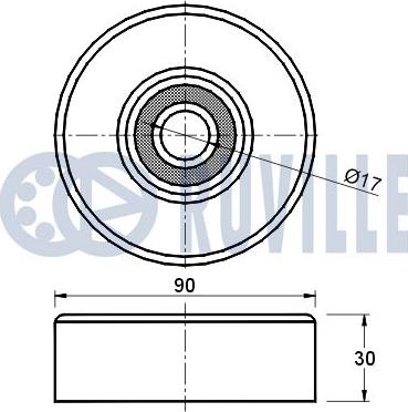 Ruville 541015 - Pulley, v-ribbed belt autospares.lv