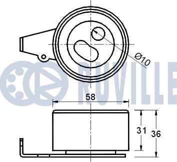 Ruville 541010 - Tensioner Pulley, timing belt autospares.lv