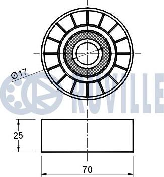 Ruville 541021 - Pulley, v-ribbed belt autospares.lv