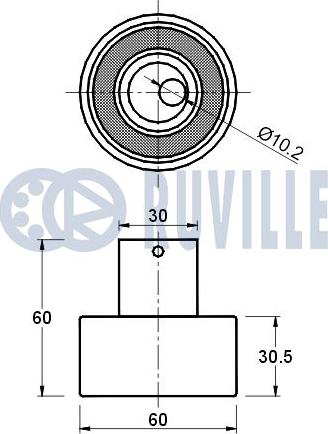 Ruville 541198 - Tensioner Pulley, timing belt autospares.lv