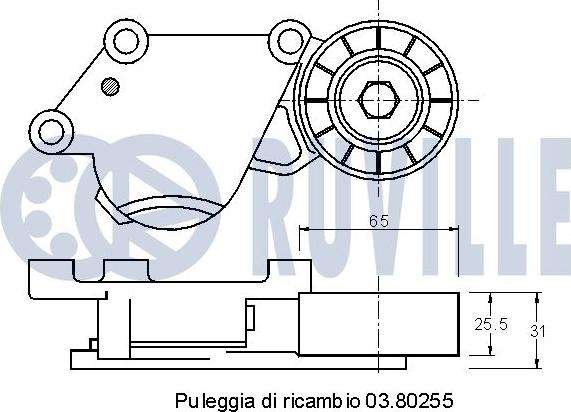 Ruville 541183 - Belt Tensioner, v-ribbed belt autospares.lv