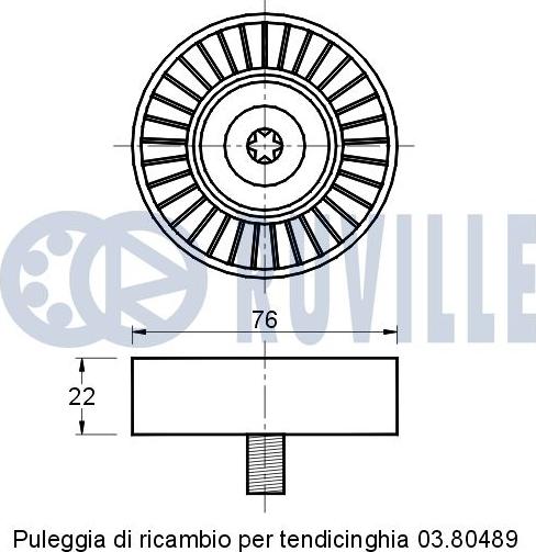 Ruville 541170 - Pulley, v-ribbed belt autospares.lv