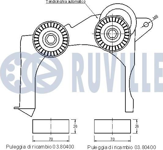 Ruville 541856 - Belt Tensioner, v-ribbed belt autospares.lv