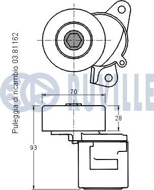 Ruville 541860 - Belt Tensioner, v-ribbed belt autospares.lv