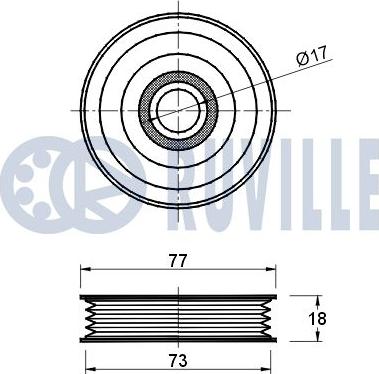 Ruville 541801 - Pulley, v-ribbed belt autospares.lv