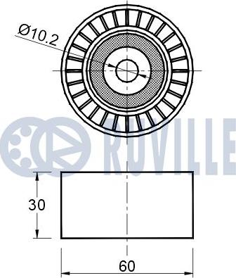 Ruville 541813 - Pulley, v-ribbed belt autospares.lv