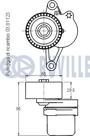 Ruville 541812 - Belt Tensioner, v-ribbed belt autospares.lv