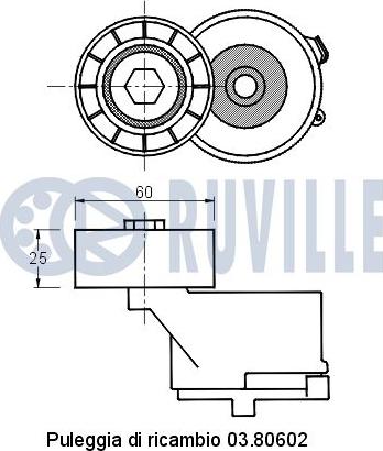 Ruville 541839 - Belt Tensioner, v-ribbed belt autospares.lv