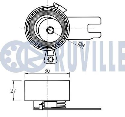 Ruville 541874 - Tensioner Pulley, timing belt autospares.lv