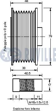 Ruville 541341 - Pulley, alternator, freewheel clutch autospares.lv