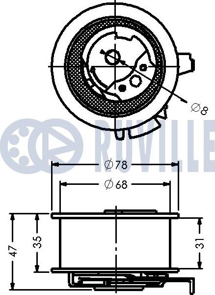 Ruville 541369 - Tensioner Pulley, timing belt autospares.lv