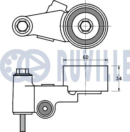 Ruville 541362 - Tensioner Pulley, timing belt autospares.lv