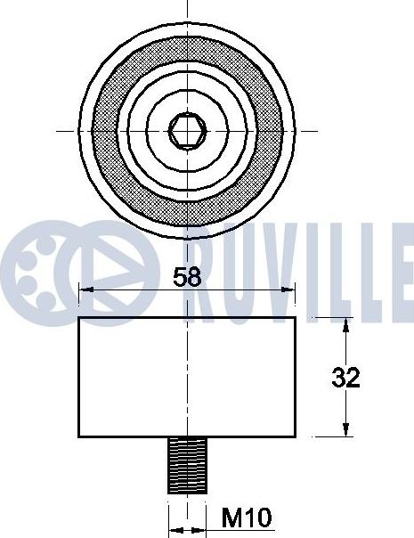 Ruville 541242 - Deflection / Guide Pulley, timing belt autospares.lv