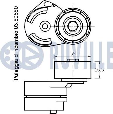 Ruville 541260 - Belt Tensioner, v-ribbed belt autospares.lv