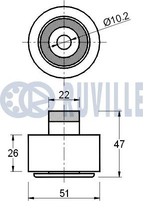 Ruville 541261 - Pulley, v-ribbed belt autospares.lv