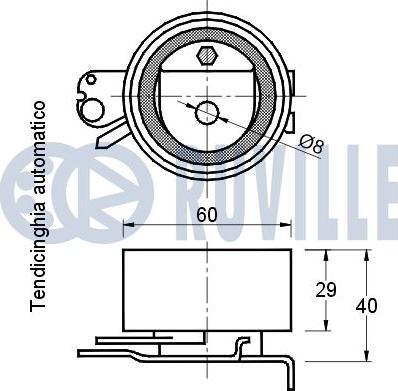 Ruville 541201 - Tensioner Pulley, timing belt autospares.lv