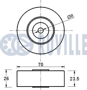 Ruville 541285 - Pulley, v-ribbed belt autospares.lv