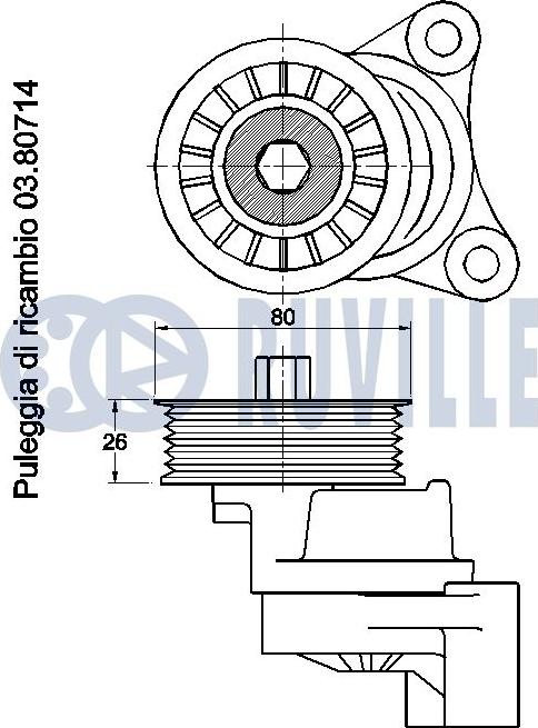 Ruville 541741 - Belt Tensioner, v-ribbed belt autospares.lv