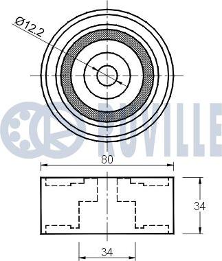 Ruville 541715 - Deflection / Guide Pulley, timing belt autospares.lv