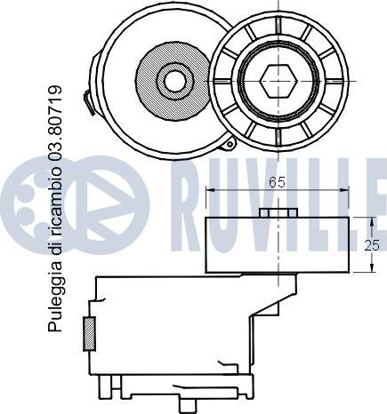 Ruville 541789 - Belt Tensioner, v-ribbed belt autospares.lv