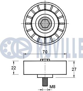 Ruville 541777 - Pulley, v-ribbed belt autospares.lv