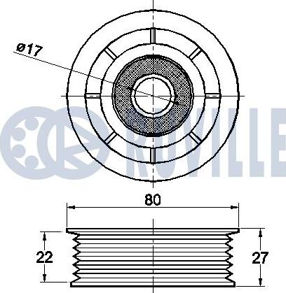 Ruville 542499 - Pulley, v-ribbed belt autospares.lv