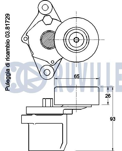 Ruville 542440 - Belt Tensioner, v-ribbed belt autospares.lv