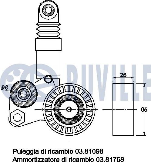 Ruville 542468 - Belt Tensioner, v-ribbed belt autospares.lv