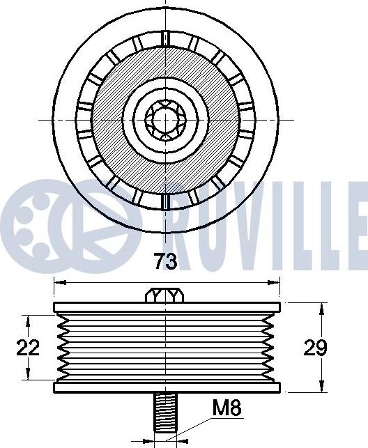 Ruville 542480 - Pulley, v-ribbed belt autospares.lv