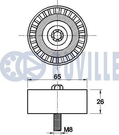 Ruville 542481 - Pulley, v-ribbed belt autospares.lv