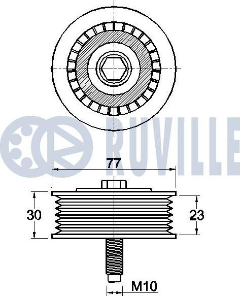 Ruville 542475 - Pulley, v-ribbed belt autospares.lv