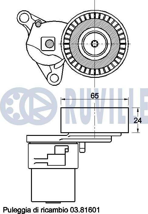 Ruville 542529 - Belt Tensioner, v-ribbed belt autospares.lv