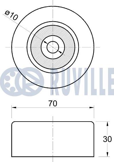 Ruville 542682 - Pulley, v-ribbed belt autospares.lv