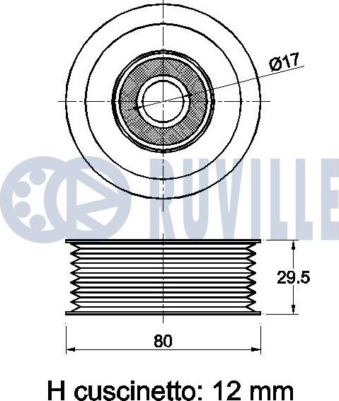 Ruville 542630 - Pulley, v-ribbed belt autospares.lv