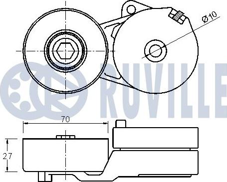 Ruville 542055 - Belt Tensioner, v-ribbed belt autospares.lv