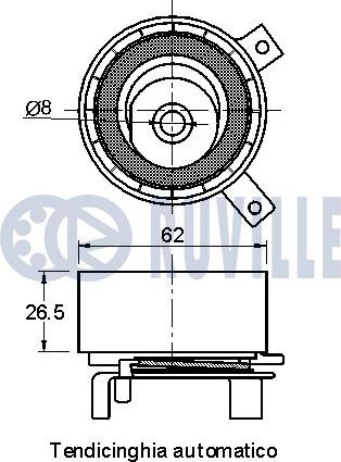 Ruville 542050 - Tensioner Pulley, timing belt autospares.lv