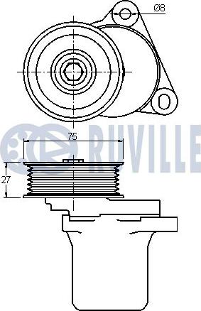 Ruville 542061 - Belt Tensioner, v-ribbed belt autospares.lv