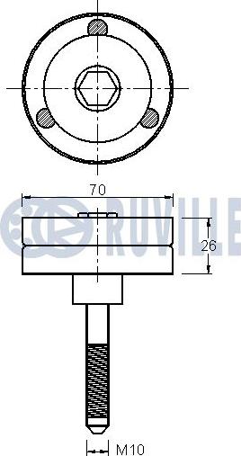 Ruville 542025 - Pulley, v-ribbed belt autospares.lv